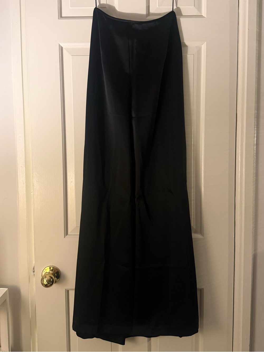 Carmen Marc Valvo Black Flowing Maxi Skirt